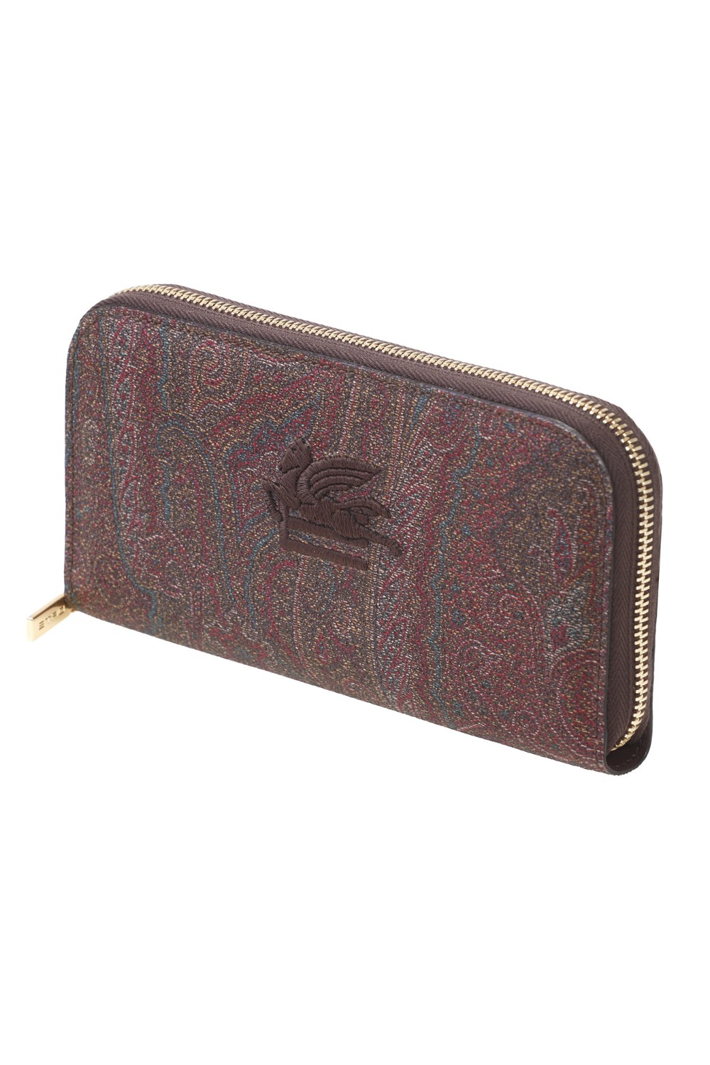 shop ETRO  Portafoglio: Etro portafoglio realizzato nell'iconica tela Paisley jacquard.
Chiusura con cerniera.
Spazi portacarte.
Spazi porta cartamoneta.
Tasca porta moneta con zip.
Accessori metallici con finitura dorata.
Dimensioni: 18,9 x 10 cm.
Composizione esterno: Tessuto di cotone Paisley jacquard spalmato con grana opaca e doppiato in tela.
Composizione interno: 100% pelle di vitello.
Composizione fodera: 100% nylon.
Made in Italy.. WP2D0006 AA001-M0019 number 5731140